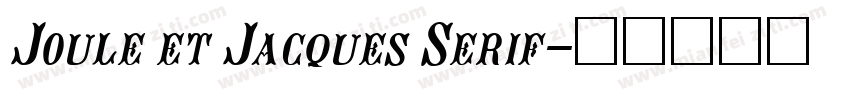Joule et Jacques Serif字体转换